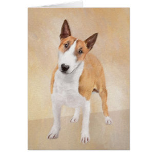 Cartão Touro Miniatura - Pintura Terrier - Bonito Origina