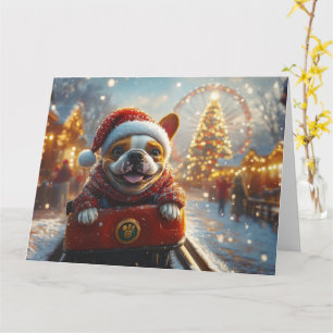 Cartão Touro Terrier Cachorro Porta copos Natal