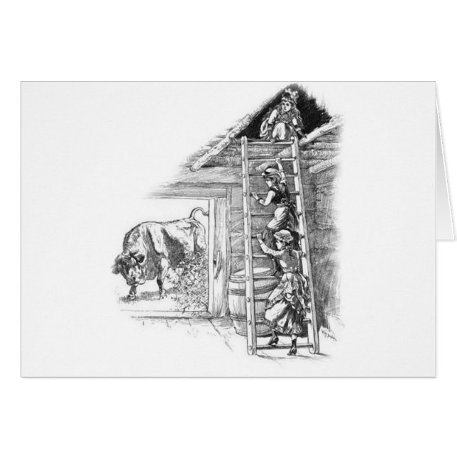 Cartão Touro Vintage em Barão (Frente Horizontal)