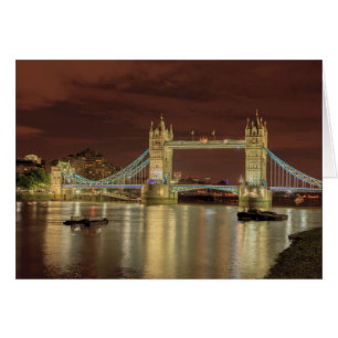 Cartão Tower Bridge à noite, Londres