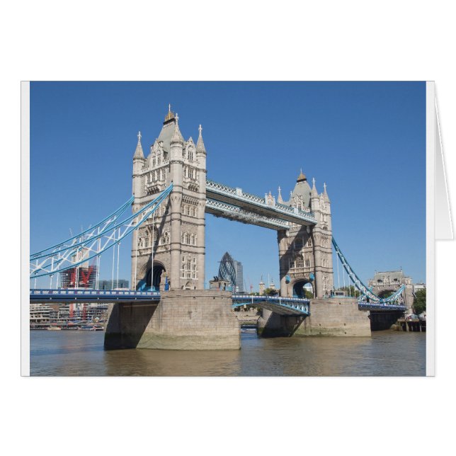 Cartão Tower Bridge River Thames London (Frente Horizontal)