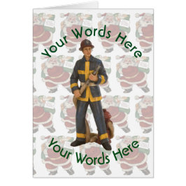 Cartão Toy Fireman - Natal Personalizado