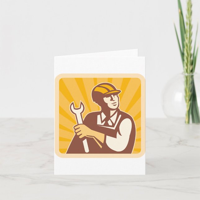 Cartão Trabalhador Com Uma Chave (Criador carregado)