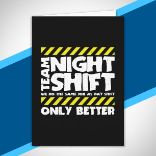 Cartão Trabalhador de Fábrica do Team Night Shift - Trab