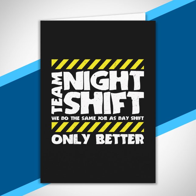 Cartão Trabalhador de Fábrica do Team Night Shift - Traba (Criador carregado)
