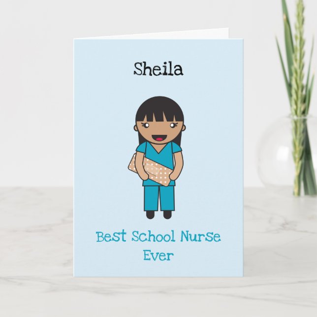 Cartão Trabalhador de linha frontal do Chibi Personalizad (Frente)