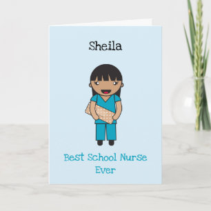 Cartão Trabalhador de linha frontal do Chibi Personalizad