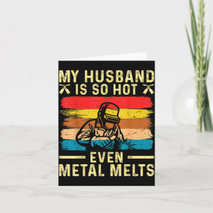 Cartão Trabalhador de metal fofo meu marido quente esposa