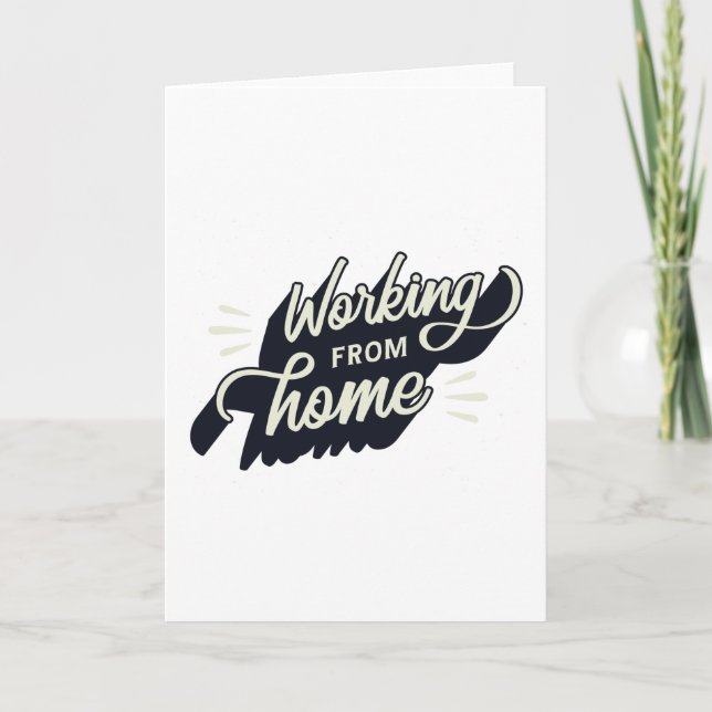 Cartão Trabalhando a partir de casa (Frente)