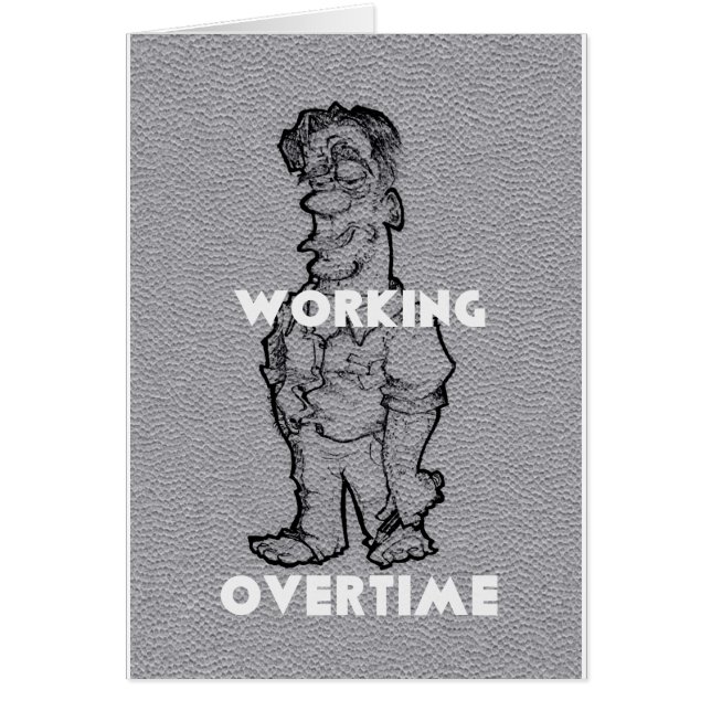 Cartão Trabalhando Horas Extraordinárias (Frente)
