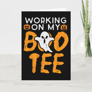 Cartão Trabalhando No Meu Boo Tee Academia Diversão Yoga