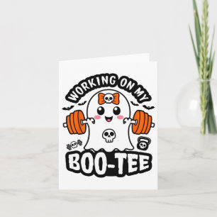 Cartão Trabalhando no meu Morto de Tee Halloween Levanta