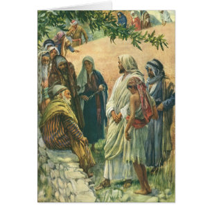 Cartão Trabalhando no Sabá, Religião Vintage