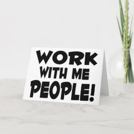 Cartão Trabalhe Comigo Na Equipe Pessoas