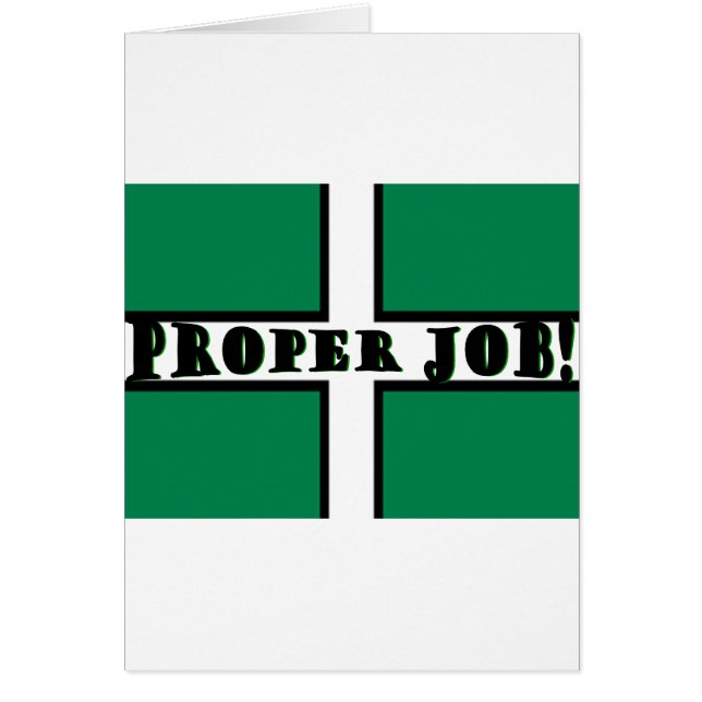 Cartão Trabalho apropriado - Devon (Frente)