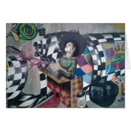 Cartão Trabalho de arte abstrato Grafite