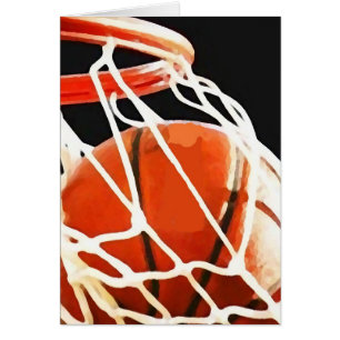 Cartão Trabalho de arte de basquetebol