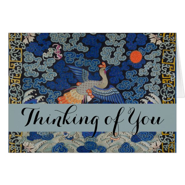 Cartão Trabalho de arte de pássaro trabalho de arte de bo (Frente Horizontal)