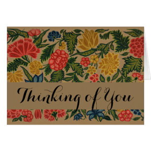 Cartão Trabalho de arte do Jardim Floral Designer Vintage