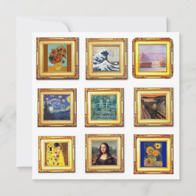 Cartão Trabalho de arte famoso (Frente)