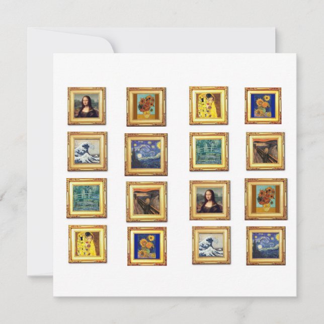 Cartão Trabalho de arte famoso (Frente)