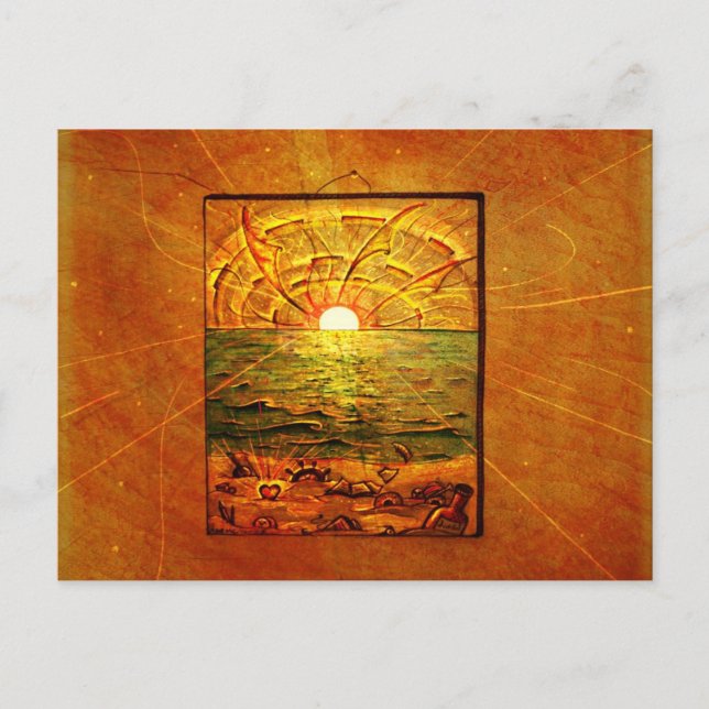 Cartão Trabalho de arte verde (Frente)