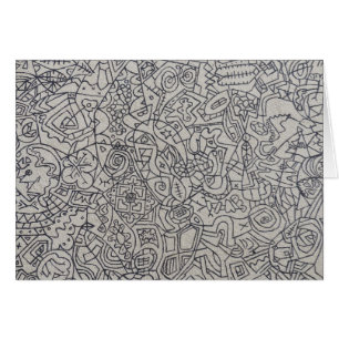 Cartão Trabalho de Linha de Trabalho de arte do grafite