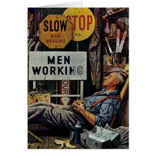 Cartão Trabalho dos homens