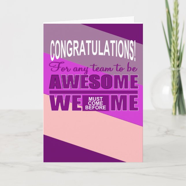 Cartão Trabalho em equipe (Frente)