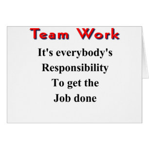 Cartão Trabalho em equipe
