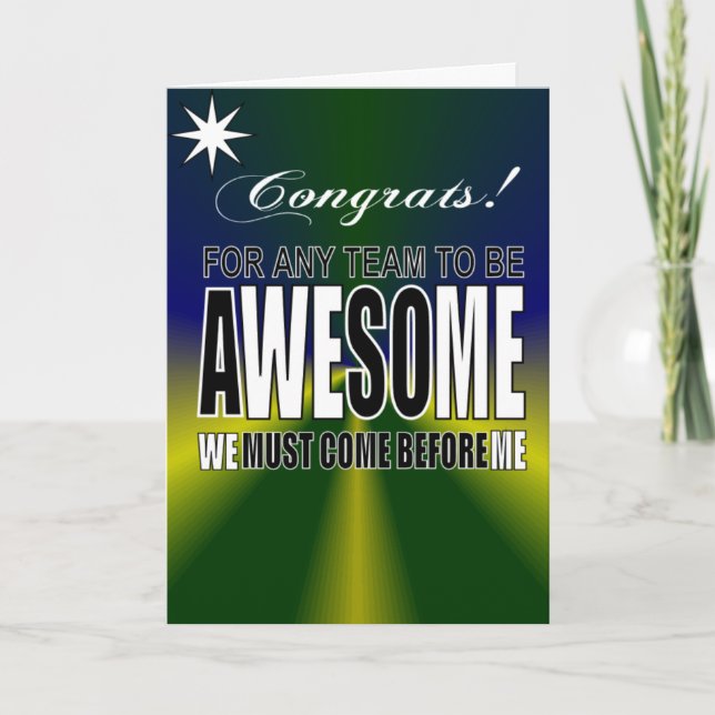 Cartão trabalho em equipe incrível (Frente)