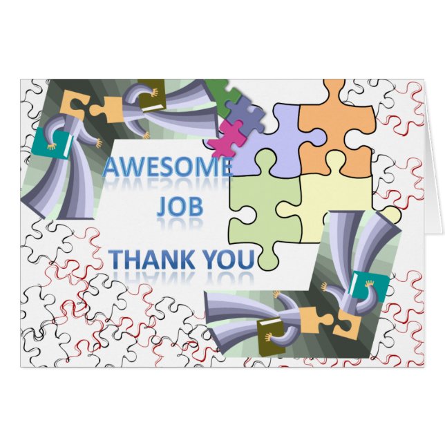 Cartão Trabalho impressionante (Frente Horizontal)