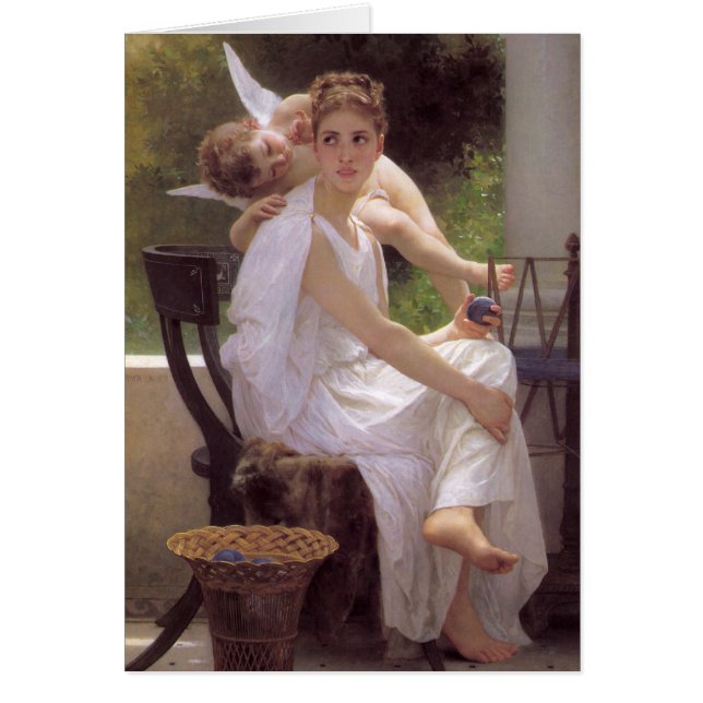 Cartão Trabalho Interrompido, William-Adolphe Bouguereau (Frente)