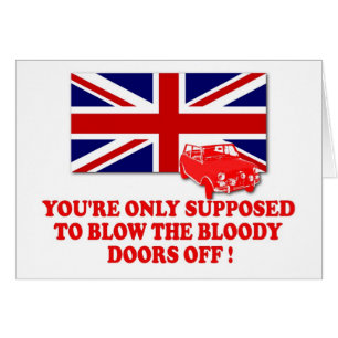 Cartão Trabalho italiano original Union Jack 1969