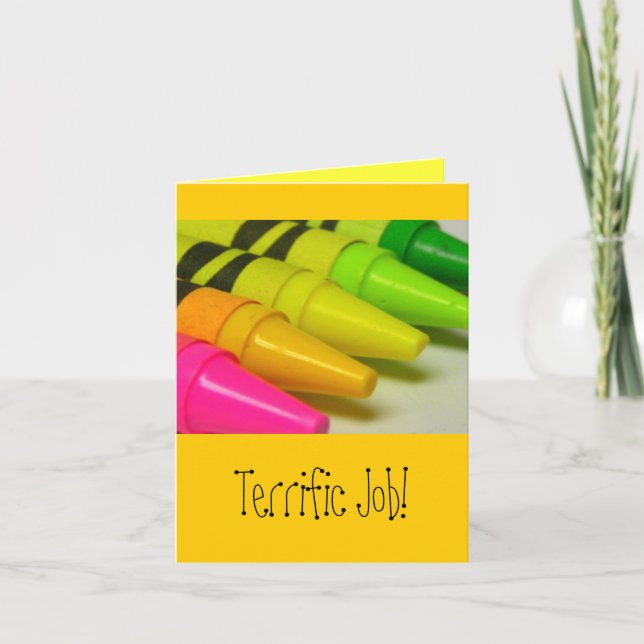 Cartão Trabalho óptimo! (Frente)