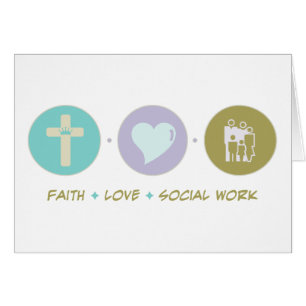 Cartão Trabalho social do amor da fé