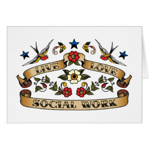 Cartão Trabalho social do amor vivo