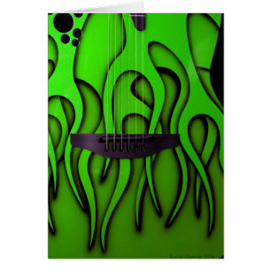 Cartão Trabalhos da guitarra