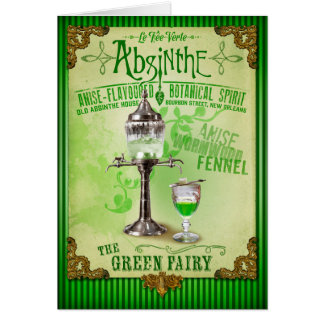 Cartão Trabalhos de arte do absinto da coleção de NOLA
