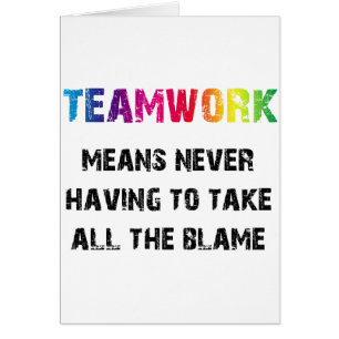 Cartão Trabalhos em equipe
