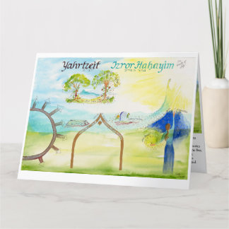 Cartão Traçando a viagem; Yahrzeit