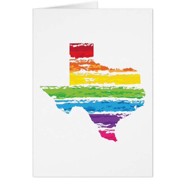 Cartão traços de cores texas (Frente)