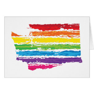 Cartão traços de cores washington