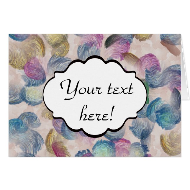 Cartão Traços de pincel desenho abstrato (Frente Horizontal)