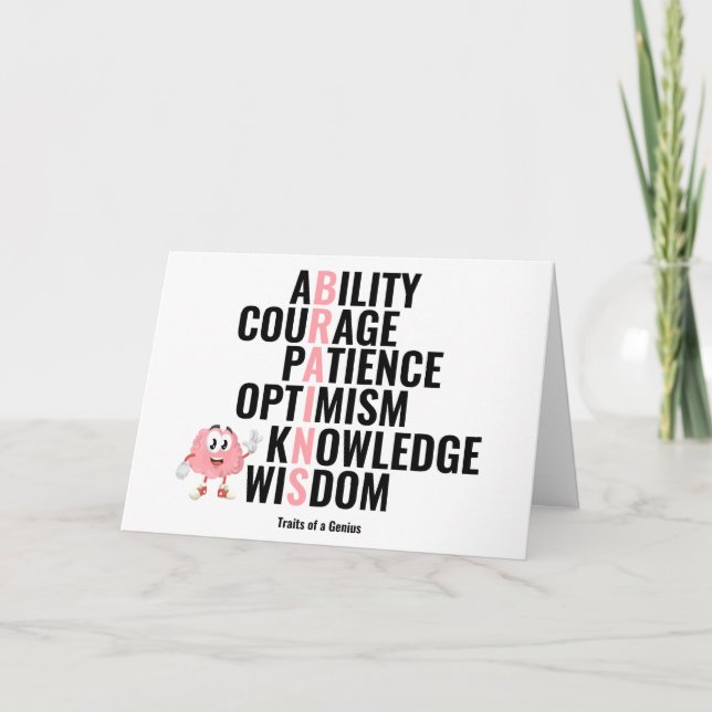 Cartão Traços de um Gênio (Frente)