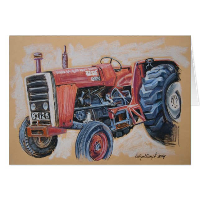 Cartão Tractor Ferguson BZ126 (Frente Horizontal)