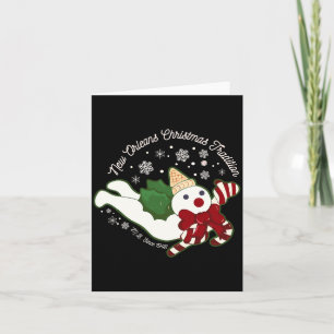 Cartão Tradição de Natal do Sr. Bingle de Nova Orleans Bo