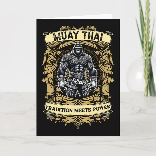 Cartão Tradição Encontra Poder - Kickboxing E Muay Thai G (Frente)