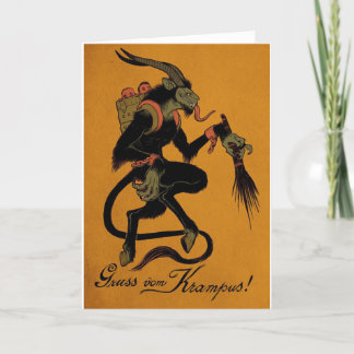 Cartão tradicional de férias Krampus