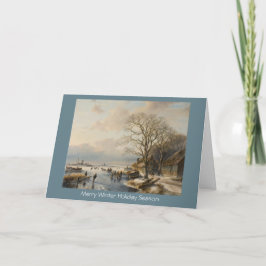 Cartão tradicional do ano novo da paisagem do